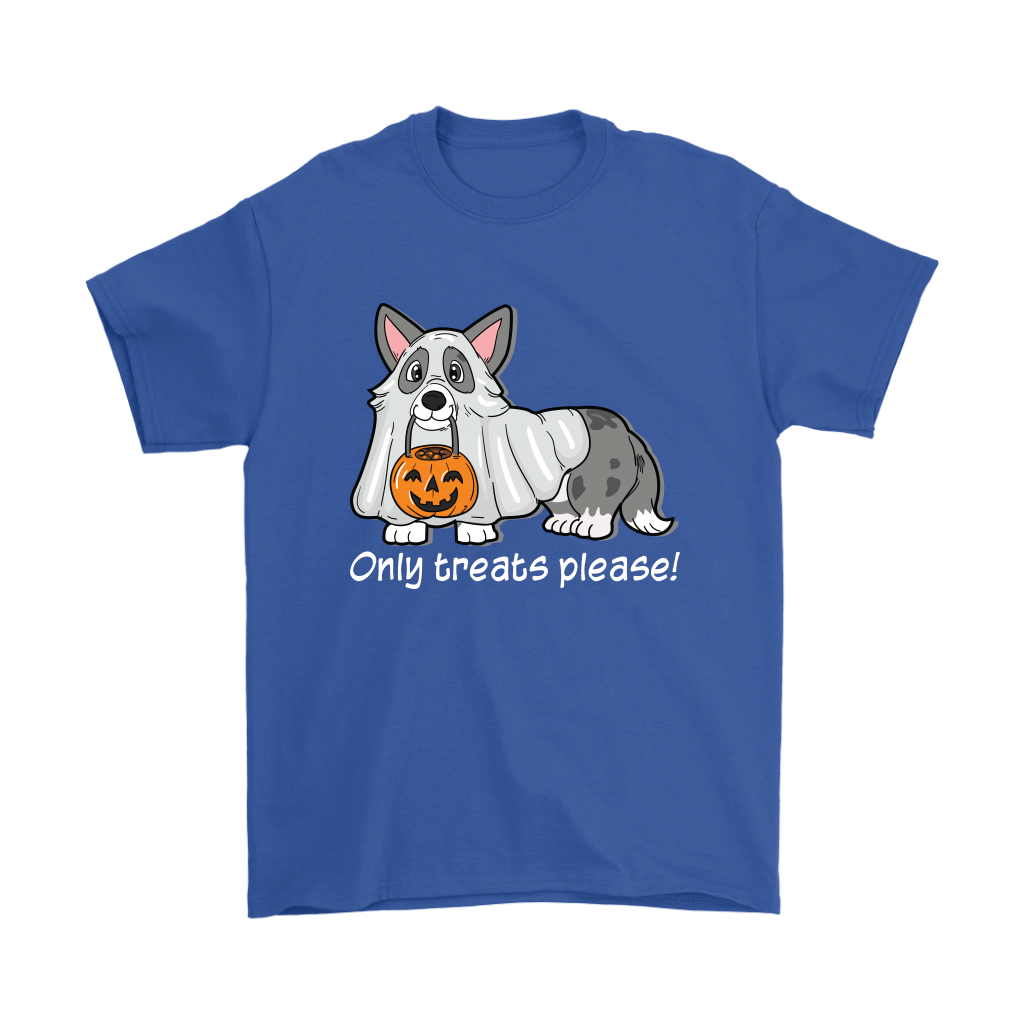 Ghost Cardigan Halloween Tee in blue