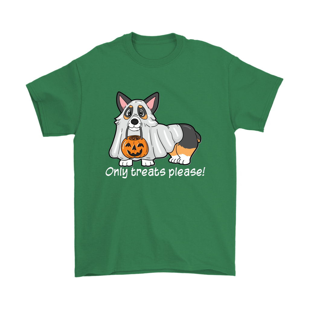 Ghost Tricolor Halloween Tee in green.