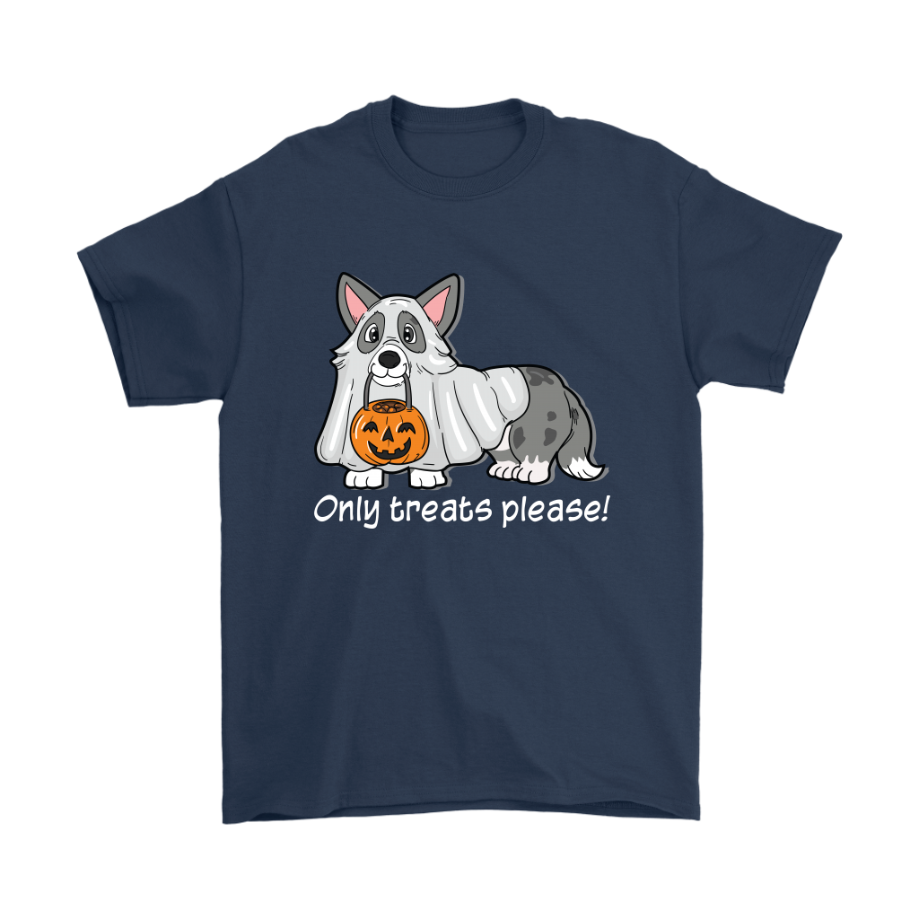 Ghost Cardigan Halloween Tee in navy