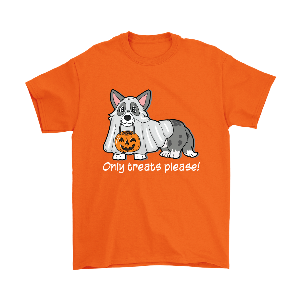 Ghost Cardigan Halloween Tee in orange