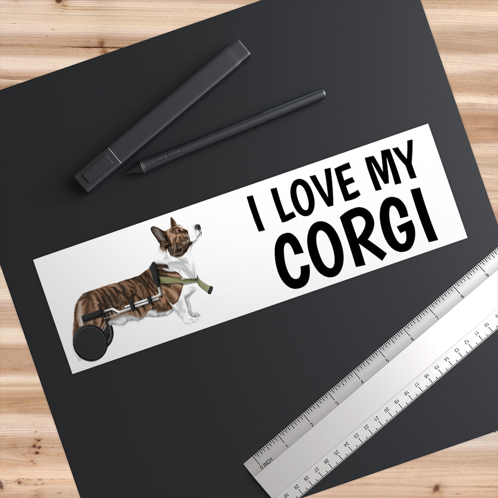 Cardigan I Love my Corgi Bumper Stickers