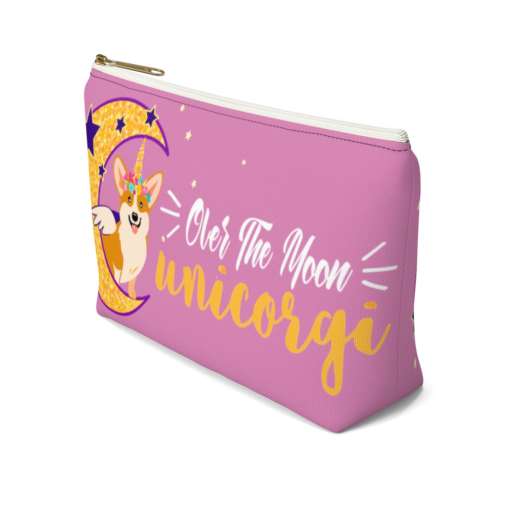 A side view of the Over the moon Unicorgi make up bag.