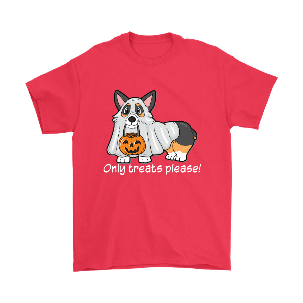 Ghost Tricolor Halloween Tee in red.